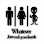 WC Türschild Set 2-teilig Alien Mann Frau