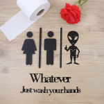 WC Türschild Set 2-teilig Alien Mann Frau – Bild 3