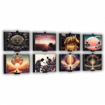 CD-Wandhalter für 12 CDs (Schwarz)