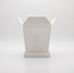 Chinesische Takeout Box Größe L mit Löchern und Untersetzer – Bild 4