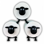 Toilettenpapierhalter Schaf (3x Stapelbar)