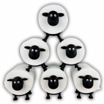 Toilettenpapierhalter Schaf (6x Pyramide)