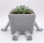 Pflanzentopf mit Beinen und Armen Marmor – Bild 3