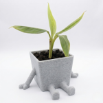 Pflanzentopf mit Beinen und Armen Marmor – Bild 5