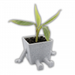 Pflanzentopf mit Beinen und Armen Marmor