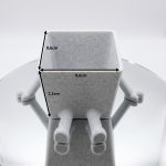 Pflanzentopf mit Beinen und Armen Marmor – Bild 4