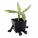 Pflanzentopf mit Beinen und Armen Schwarz