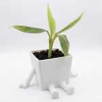 Pflanzentopf mit Beinen und Armen Weiß – Bild 4