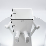 Pflanzentopf mit Beinen und Armen Weiß – Bild 3