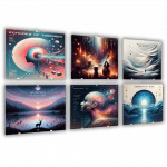 Wandhalter Schallplatten 6x Weiß