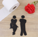 Mann Frau dringend WC-Türschild – Bild 5