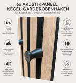 6x Kegel Garderobenhaken für Akustikpaneele – Bild 4