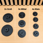 Runde Garderobenhaken für Akustikpaneele – Bild 3