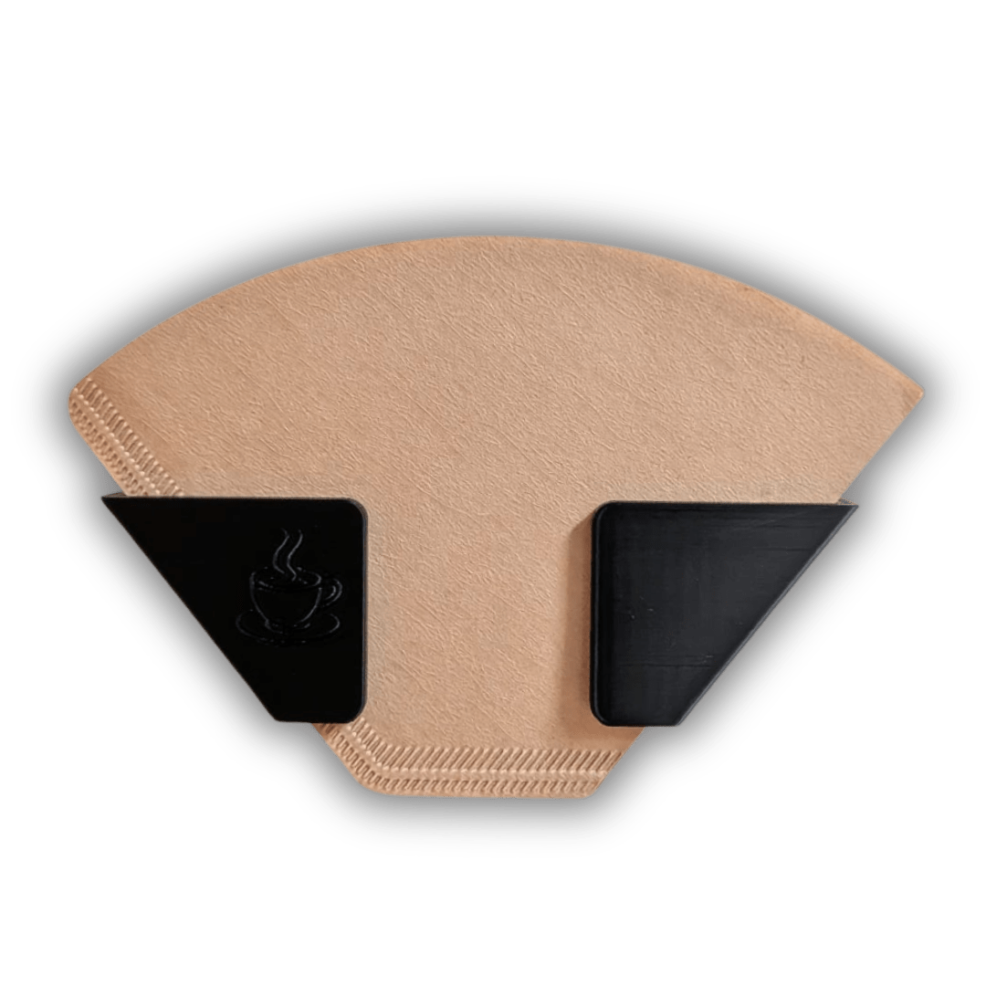 naturalspring-kaffeefilter-halter-wandhalter-schwarz-transparent Kaffeefilter Halter Wandhalter Kaffeefilterhalter ohne Bohren selbstklebend inkl. Klebestreifen für Größe 1x4 Küche Aufbewahrung – Bild 1