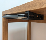Laptop Halterung Untertisch 2-teilig Notebook Halter unter Schreibtisch mit Filzstreifen inkl. 6 Schrauben Platzsparer – Bild 2
