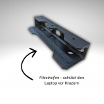 Laptop Halterung Untertisch 2-teilig Notebook Halter unter Schreibtisch mit Filzstreifen inkl. 6 Schrauben Platzsparer – Bild 3