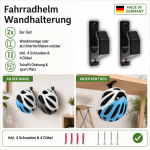 Wandhalter für Fahrradhelm 2er Set – Bild 6