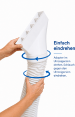Klimaanlagen Adapter Kippfenster 150mm für mobile Geräte – Bild 5