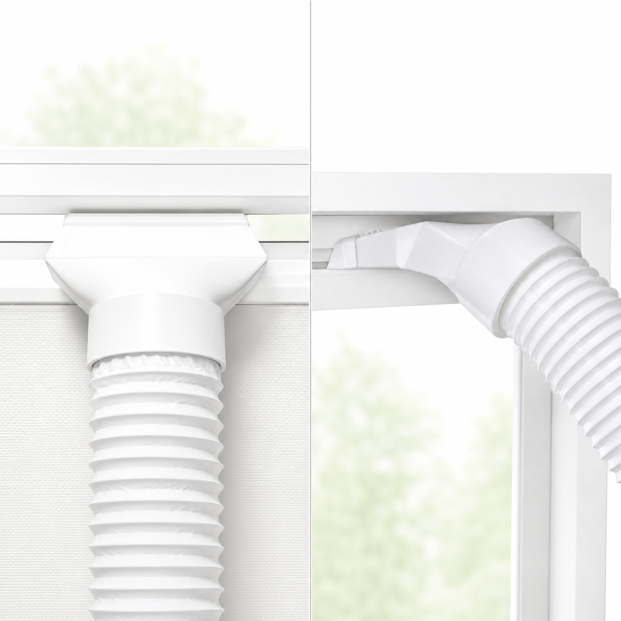 naturalspring-klimaanlagen-fensteradapter-zwei-montagevarianten-front Klimaanlagen Adapter Horizontal 14,5–15 cm – Bild 1