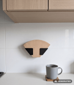 Kaffeefilter Halter Wandhalter Kaffeefilterhalter ohne Bohren selbstklebend inkl. Klebestreifen für Größe 1x4 Küche Aufbewahrung – Bild 5