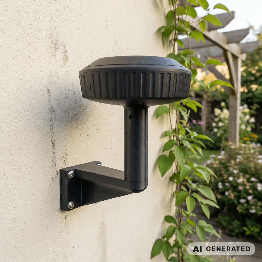 naturalspring-wandhalter-ecovacs-goat-rtk-schwarz-hauswand_ai-label Naturalspring Wandhalter für Ecovacs Goat – Bild 1