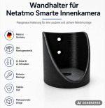 Wandhalterung kompatibel mit Netatmo Smart Indoor Camera Wandhalter für Innenkamera Überwachungskamera platzsparend Schwarz – Bild 3