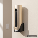 Wandhalterung kompatibel mit Netatmo Smart Indoor Camera Wandhalter für Innenkamera Überwachungskamera platzsparend Schwarz
