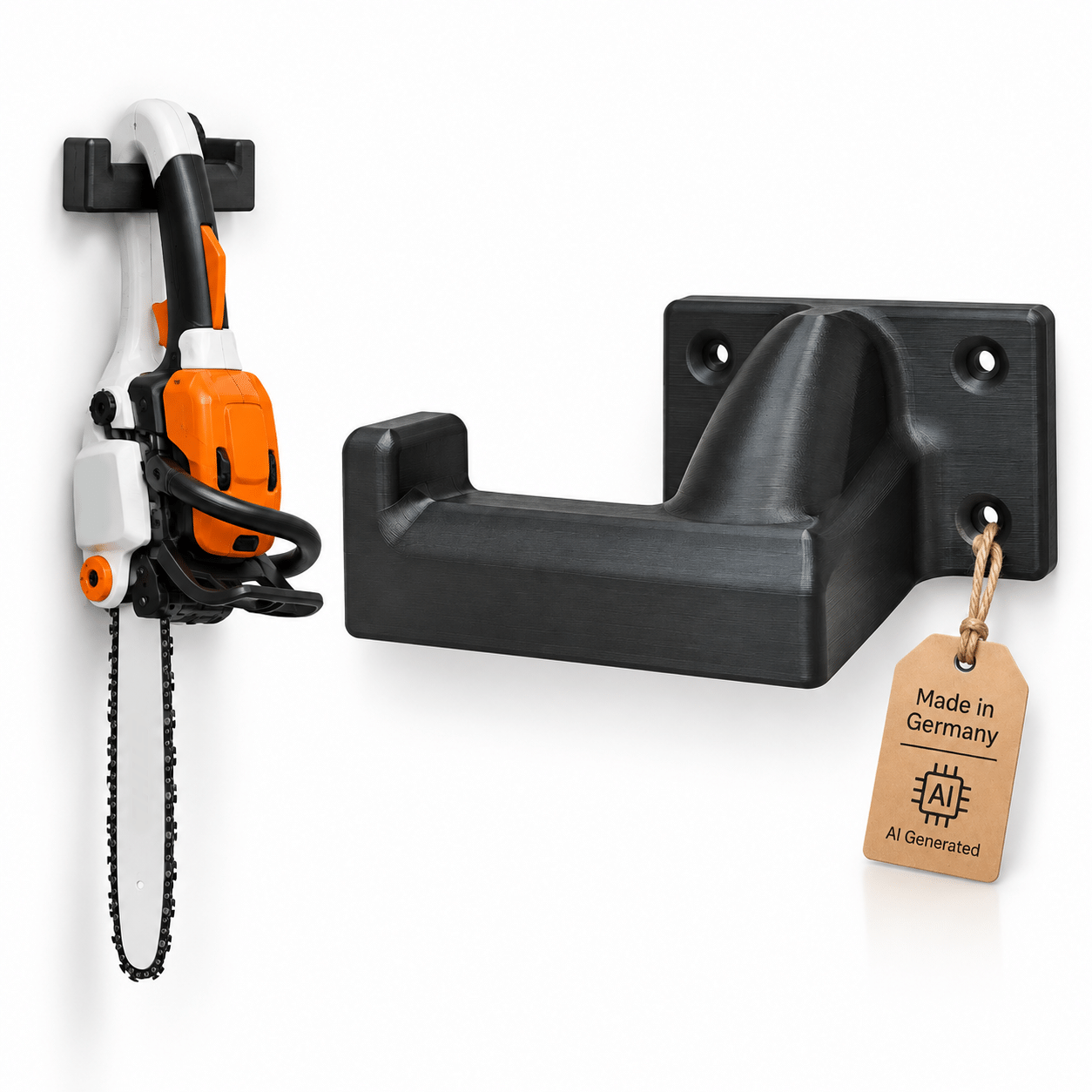 KettensC3A4gen20Wandhalterung20front Kettensägen Wandhalterung – Bild 1