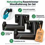 Rasentrimmer Wandhalterung 2er-Set – für Makita DUR181, Einhell und Parkside – Bild 4