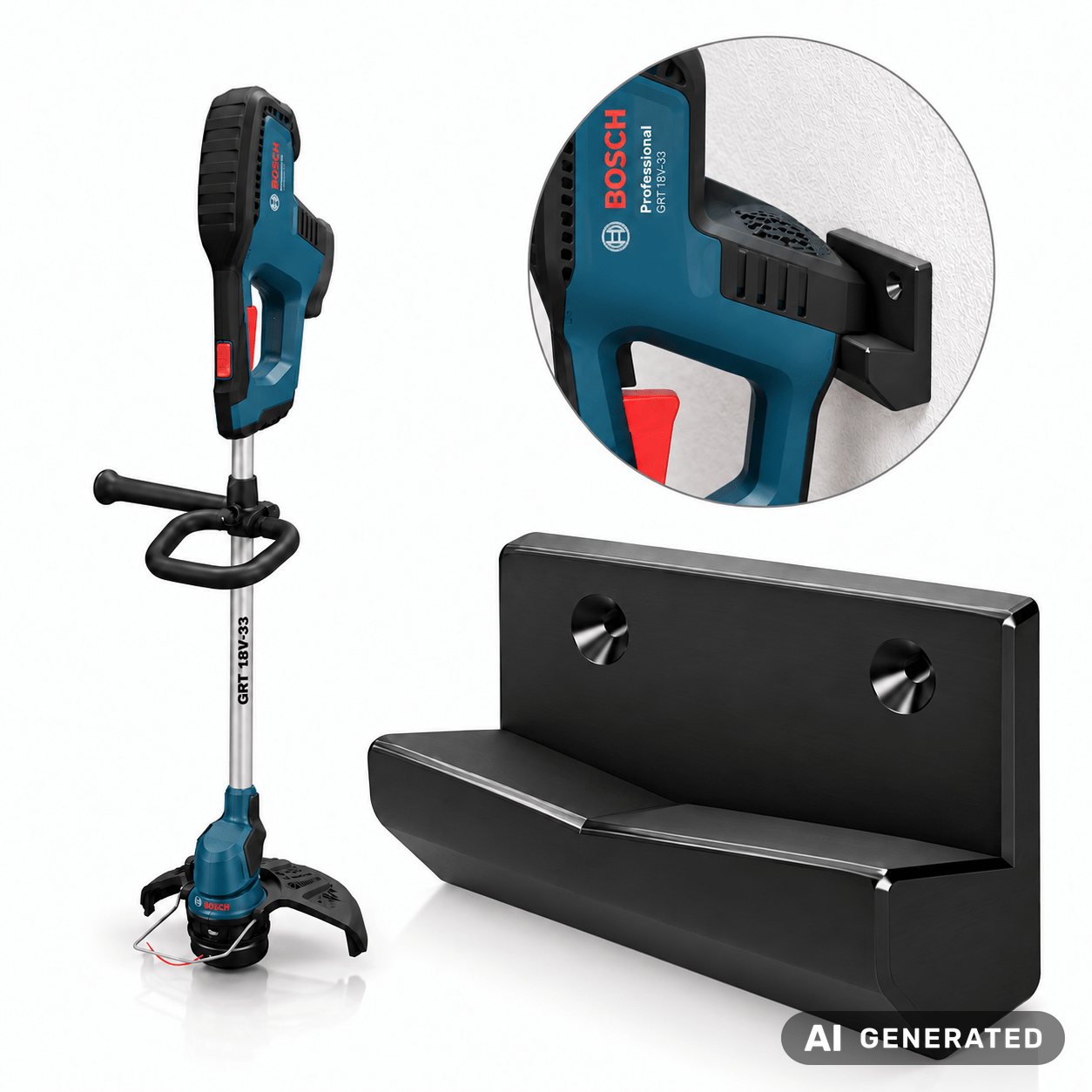 Wandhalter20fC383C2BCr20Bosch20GRT2018V-3320frontbild_ai-label-1 Wandhalter für Bosch GRT 18V-33 / GFR 18V-23 – Bild 1