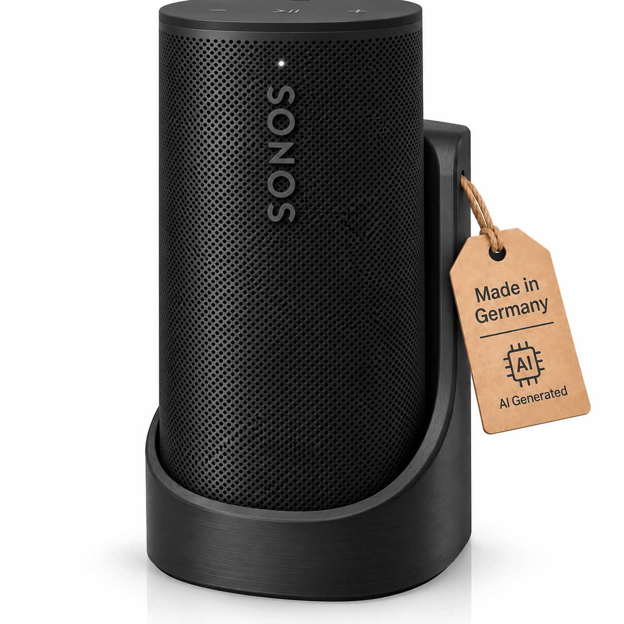 Wandhalter20fC3BCr20Sonos20Raom20frontbild Wandhalter kompatibel mit Sonos Roam – passgenau, inkl. 2 Schrauben & Dübeln, sicherer Halt – Bild 1