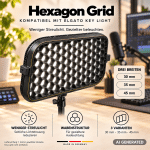 Naturalspring® Hexagon Grid kompatibel mit Elgato Key Light Wabengitter zur Reduzierung von Streulicht 30mm – Bild 2