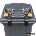 Naturalspring® Mülltonnenriegel Mülltonnenschloss im 2er-Set Deckelsicherung für Vorhängeschlösser – Bild 5
