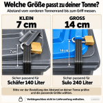 Naturalspring® Mülltonnenriegel Mülltonnenschloss im 2er-Set Deckelsicherung für Vorhängeschlösser – Bild 2